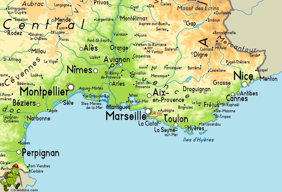 зураг Marseille болон эргэн тойрны газар