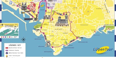 Marseille дээр хоп хоп унтраах автобусны маршрут, газрын зураг