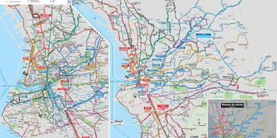 Marseille автобусны маршрут, газрын зураг
