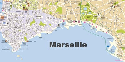 Marseille наран шарлагын газар газрын зураг